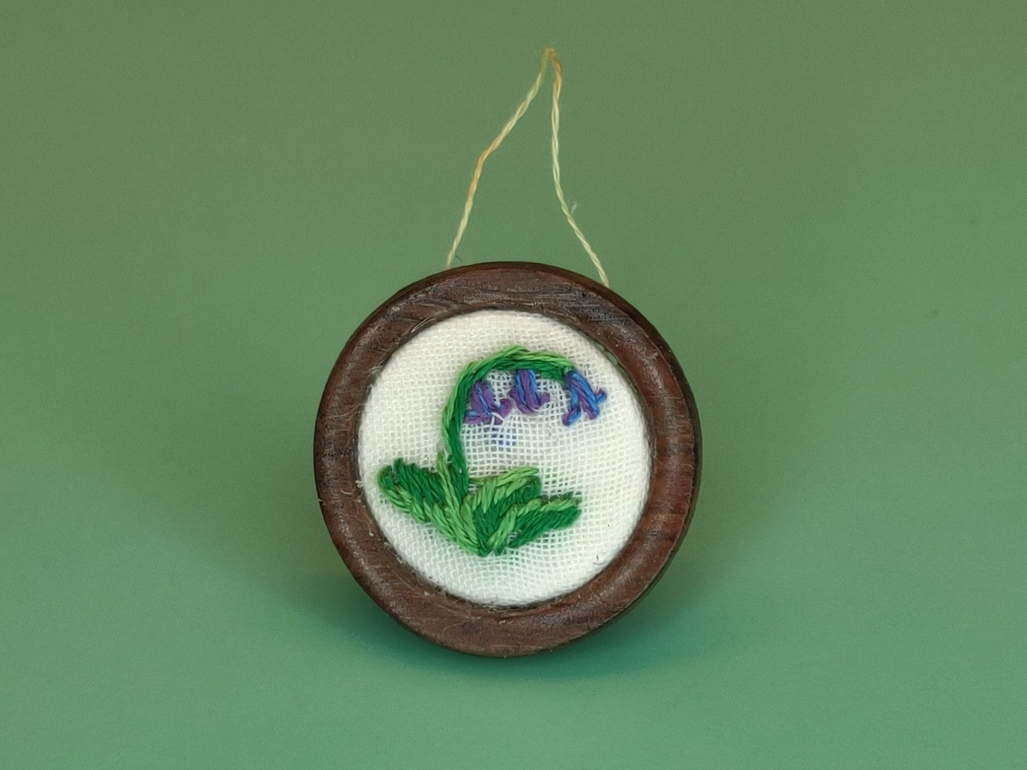 Large Embroidered Bluebells - Handcrafted Miniature (Only 2 Available)