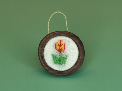 Large Embroidered Tulip - Handcrafted Miniature (Only 2 Available)