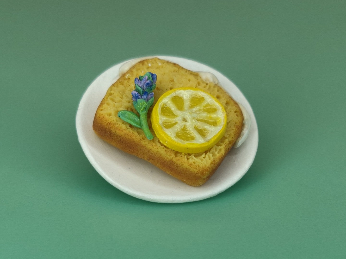 Slice of Lemon Loaf - Handcrafted Miniature (Only 5 Available)