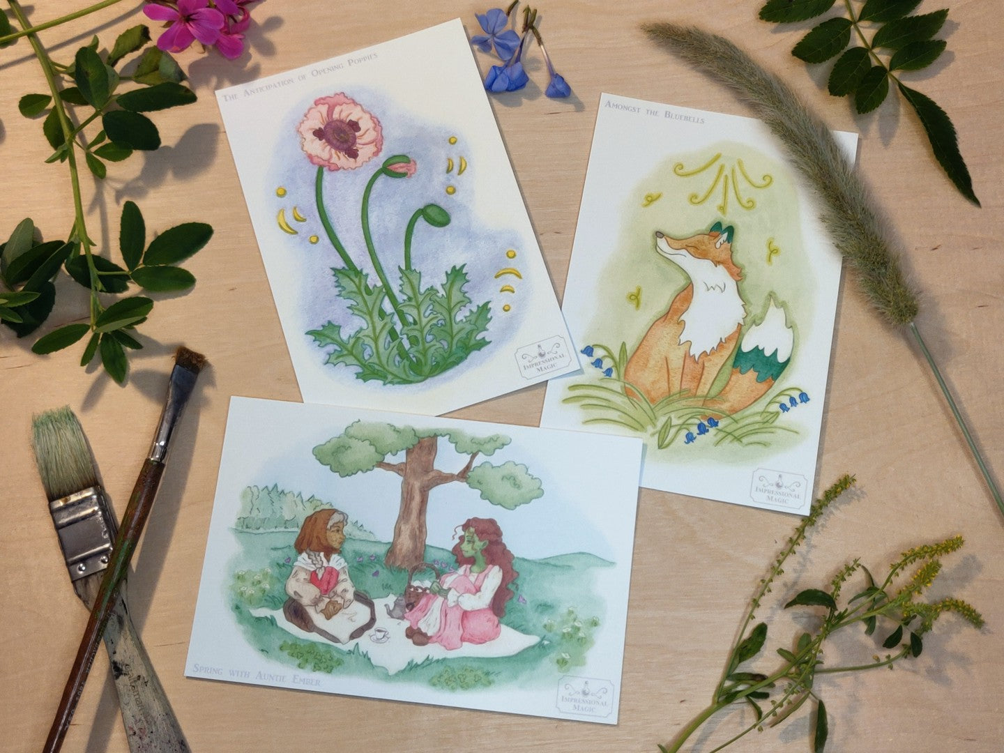 Spring 2023 Watercolor Prints - Postcards (Pack of 6)