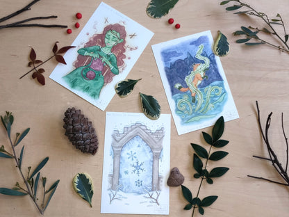 Winter 2023-2024 Watercolor Prints - Postcards (Pack of 6)