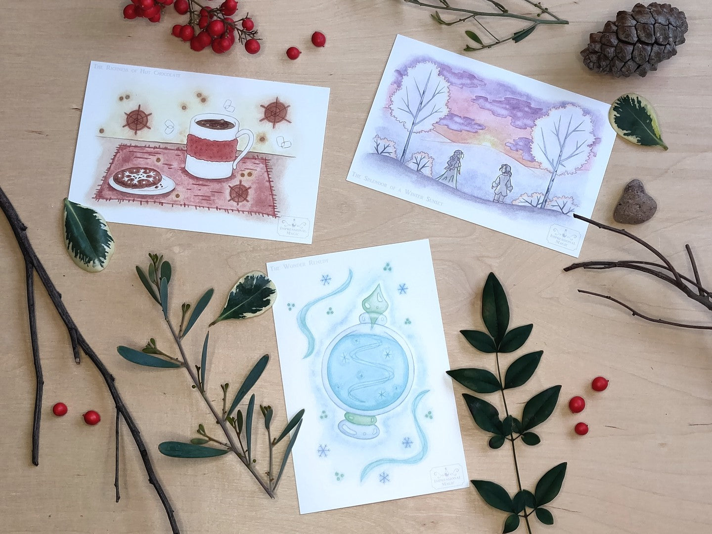 Winter 2023-2024 Watercolor Prints - Postcards (Pack of 6)