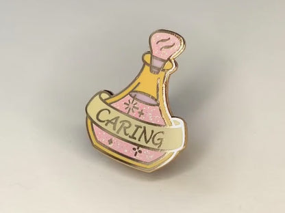 Caring Remedy - Glitter Enamel Pin