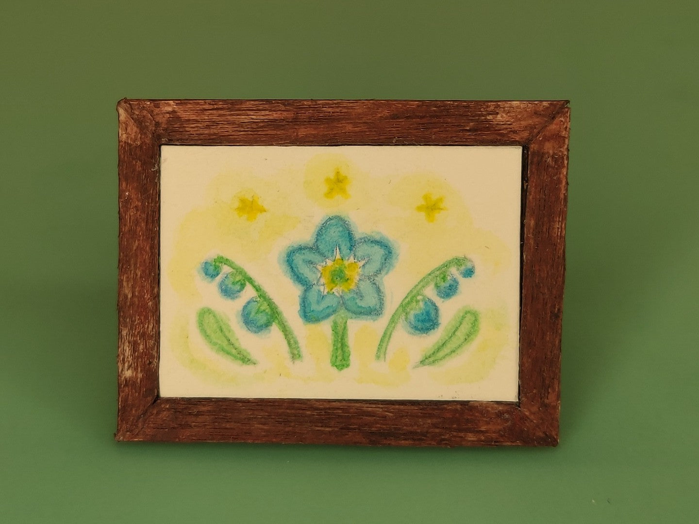 Watercolor of Bluebells - Handcrafted Miniature (Only 1 Available)