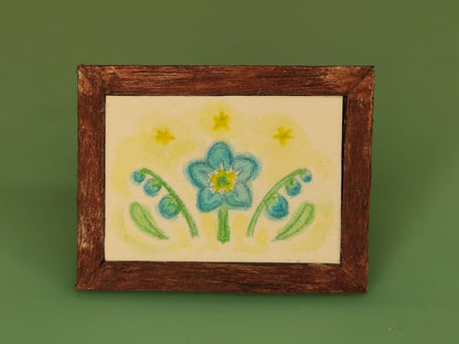 Watercolor of Bluebells - Handcrafted Miniature (Only 1 Available)