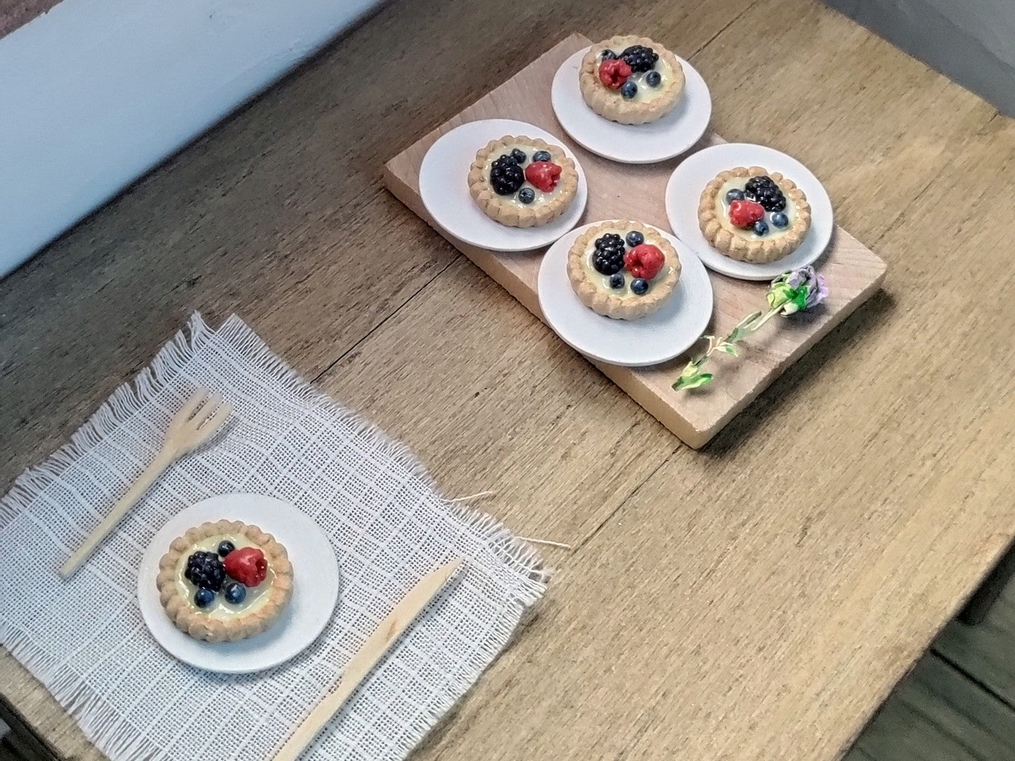 Berry Tart - Handcrafted Miniature (Only 5 Available)