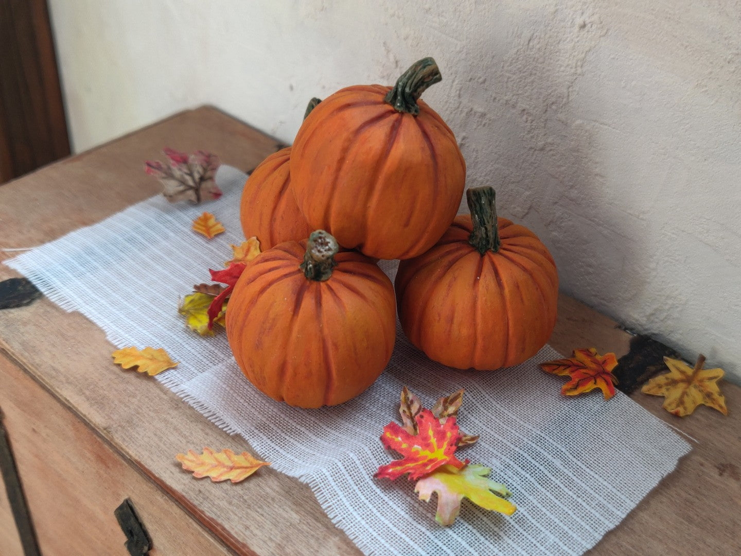 Round Pumpkin - Handcrafted Miniature (Only 4 Available)