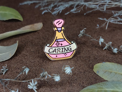 Caring Remedy - Glitter Enamel Pin