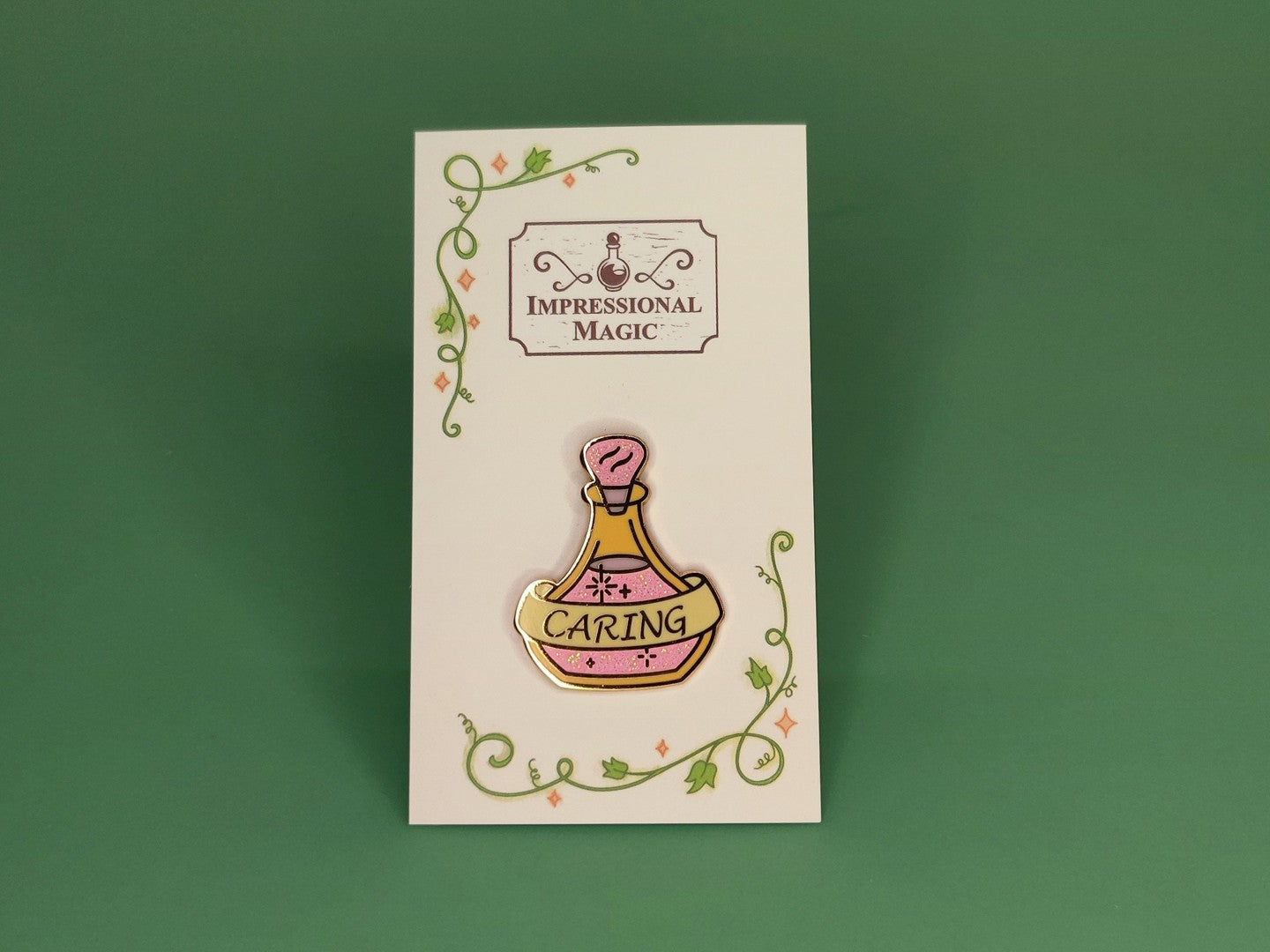 Caring Remedy - Glitter Enamel Pin