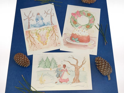 Winter 2021-2022 Watercolor Prints - Postcards (Pack of 6)